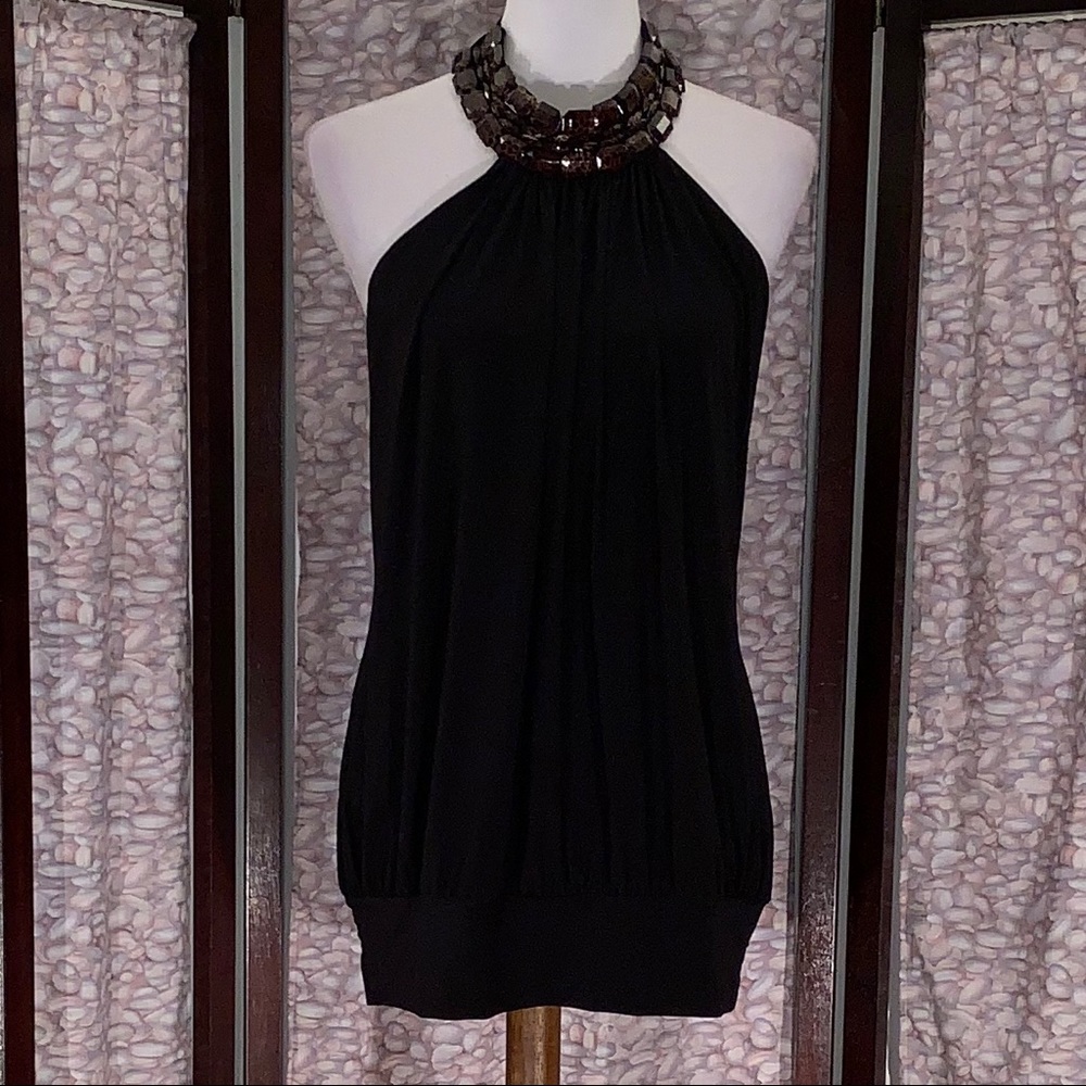 Linda Segal black halter top. - Picture 3 of 7